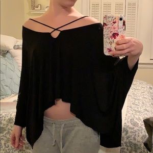 Black flowy shirt